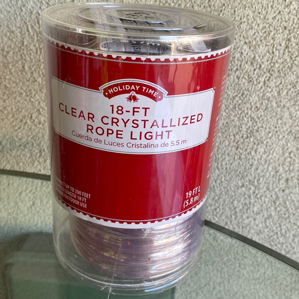 Clear crystallized rope lights